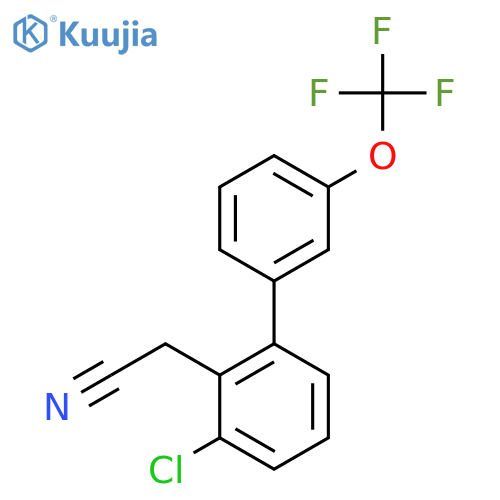 3-Chloro-3'-(trifluoromethoxy)biphenyl-2-acetonitrile structure