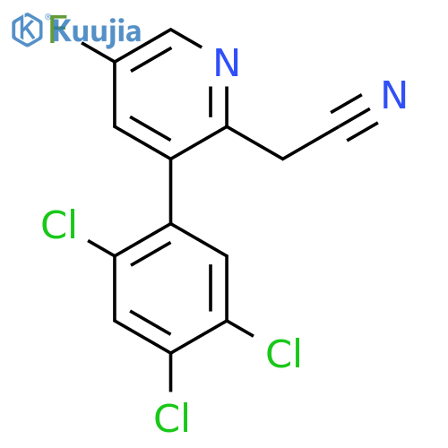 5-Fluoro-3-(2,4,5-trichlorophenyl)pyridine-2-acetonitrile structure