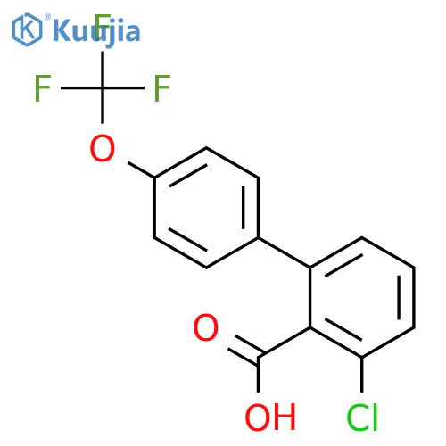 6-Chloro-2-(4-trifluoromethoxyphenyl)benzoic acid structure