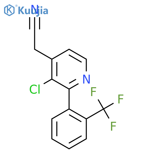 3-Chloro-2-(2-(trifluoromethyl)phenyl)pyridine-4-acetonitrile structure