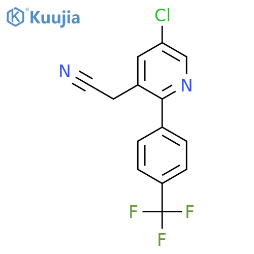 5-Chloro-2-(4-(trifluoromethyl)phenyl)pyridine-3-acetonitrile structure