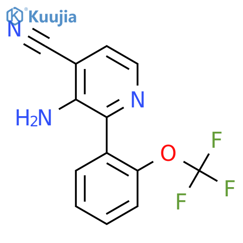 3-Amino-2-(2-(trifluoromethoxy)phenyl)isonicotinonitrile structure