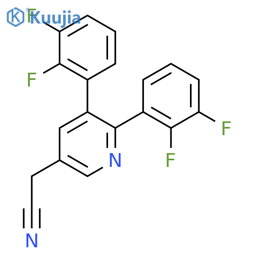 3,2-Bis(2,3-difluorophenyl)pyridine-5-acetonitrile structure