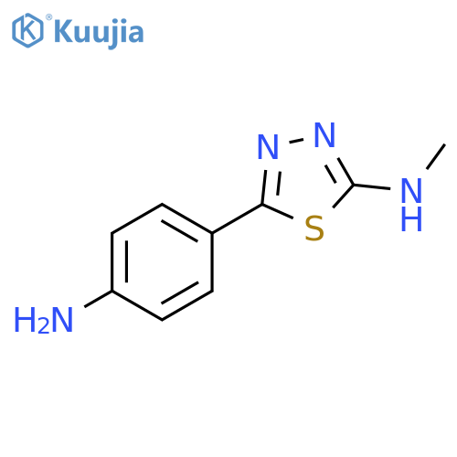 1,3,4-Thiadiazol-2-amine, 5-(4-aminophenyl)-N-methyl- structure