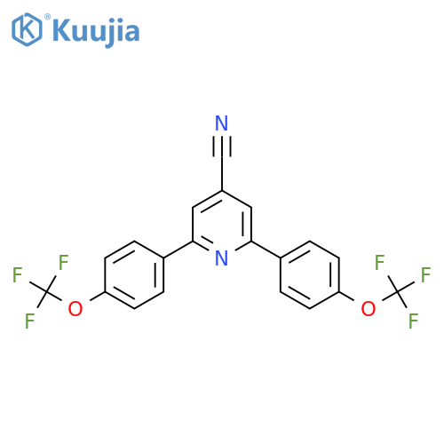 2,6-Bis[4-(trifluoromethoxy)phenyl]pyridine-4-carbonitrile structure