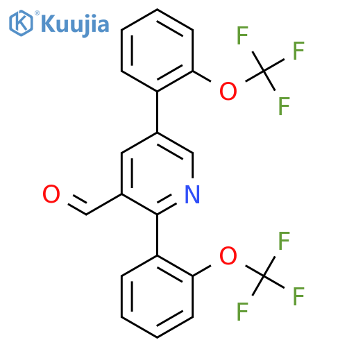 2,5-Bis(2-(trifluoromethoxy)phenyl)nicotinaldehyde structure
