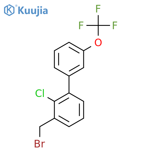 3-Bromomethyl-2-chloro-3'-(trifluoromethoxy)biphenyl structure