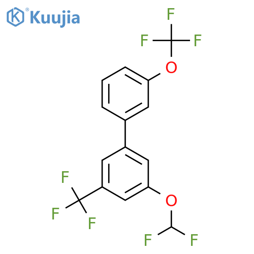 5-(Difluoromethoxy)-3'-(trifluoromethoxy)-3-(trifluoromethyl)biphenyl structure