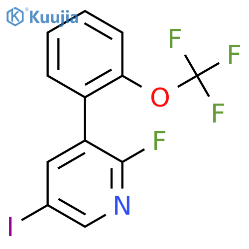 2-Fluoro-5-iodo-3-(2-(trifluoromethoxy)phenyl)pyridine structure