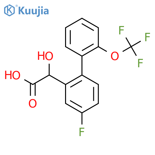 (4-Fluoro-2'-(trifluoromethoxy)biphenyl-2-yl)-hydroxyacetic acid structure