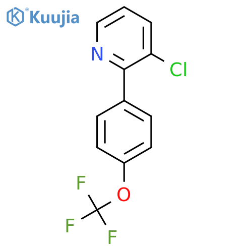 3-Chloro-2-(4-(trifluoromethoxy)phenyl)pyridine structure