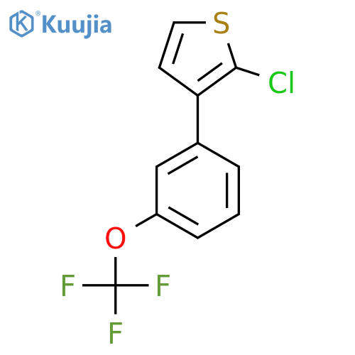 2-Chloro-3-(3-(trifluoromethoxy)phenyl)thiophene structure
