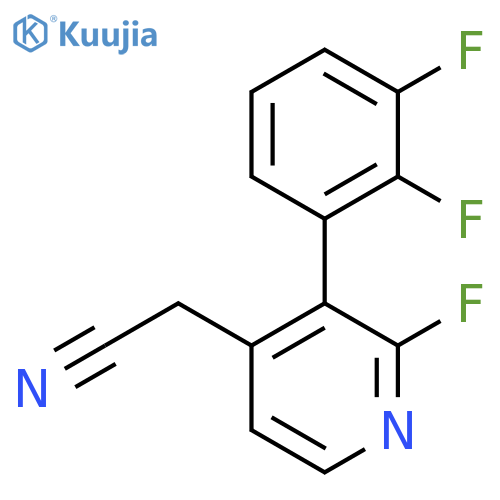 3-(2,3-Difluorophenyl)-2-fluoropyridine-4-acetonitrile structure