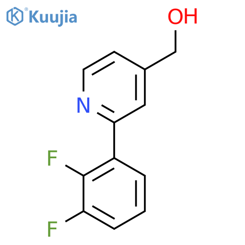 2-(2,3-Difluorophenyl)pyridine-4-methanol structure