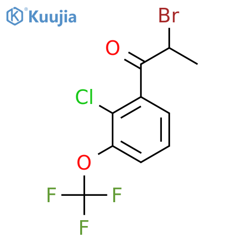 2-Bromo-2'-chloro-3'-(trifluoromethoxy)propiophenone structure