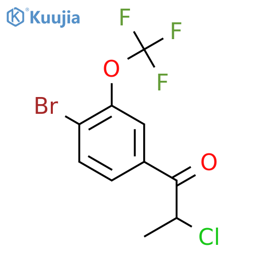 4'-Bromo-2-chloro-3'-(trifluoromethoxy)propiophenone structure