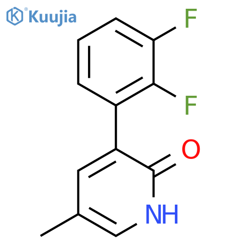 3-(2,3-Difluorophenyl)-2-hydroxy-5-methylpyridine structure