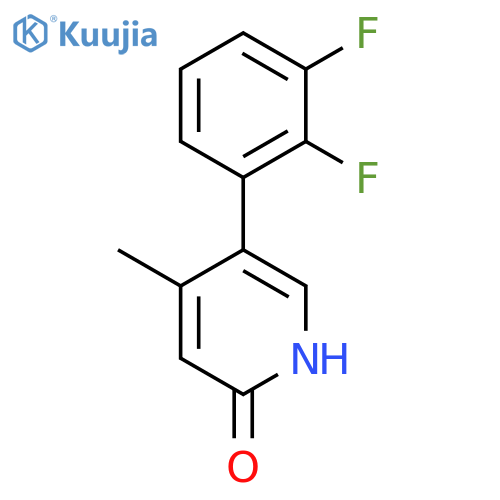 5-(2,3-Difluorophenyl)-2-hydroxy-4-methylpyridine structure