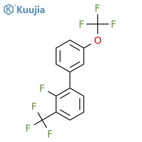 2-Fluoro-3'-(trifluoromethoxy)-3-(trifluoromethyl)biphenyl structure