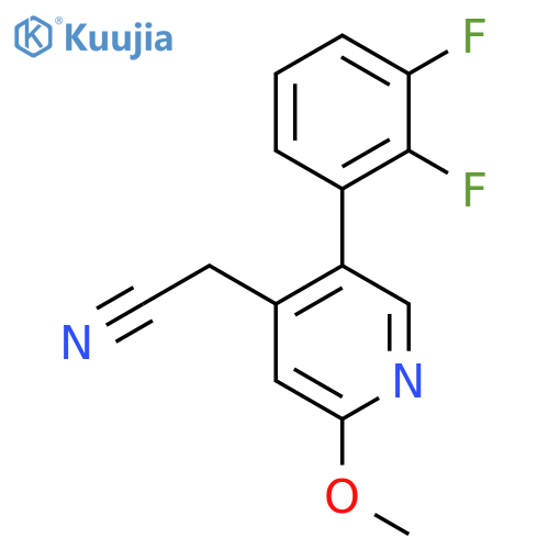 5-(2,3-Difluorophenyl)-2-methoxypyridine-4-acetonitrile structure