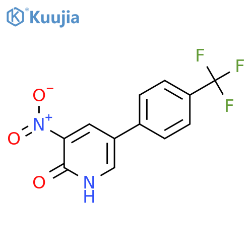 2-Hydroxy-3-nitro-5-(4-(trifluoromethyl)phenyl)pyridine structure