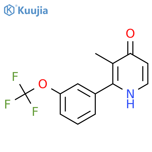 4-Hydroxy-3-methyl-2-(3-(trifluoromethoxy)phenyl)pyridine structure