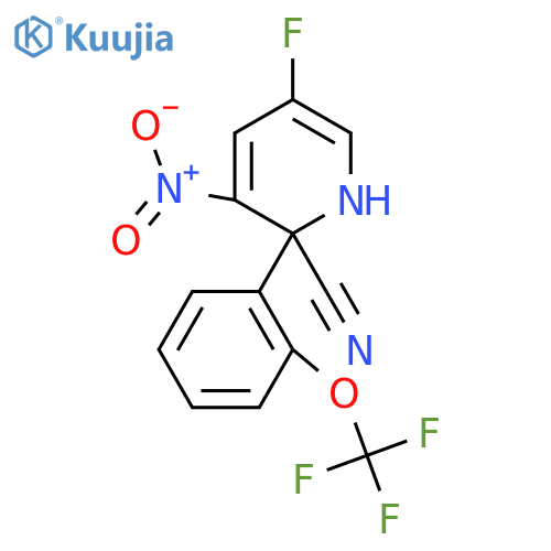 5-Fluoro-2-Cyano-3-nitro-2-(2-(trifluoromethoxy)phenyl)pyridine structure
