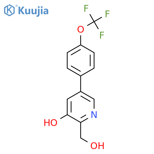 3-Hydroxy-5-(4-(trifluoromethoxy)phenyl)pyridine-2-methanol structure