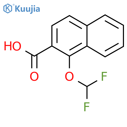 1-(Difluoromethoxy)naphthalene-2-carboxylic acid structure