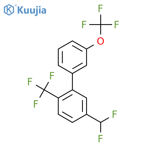 5-(Difluoromethyl)-3'-(trifluoromethoxy)-2-(trifluoromethyl)biphenyl structure
