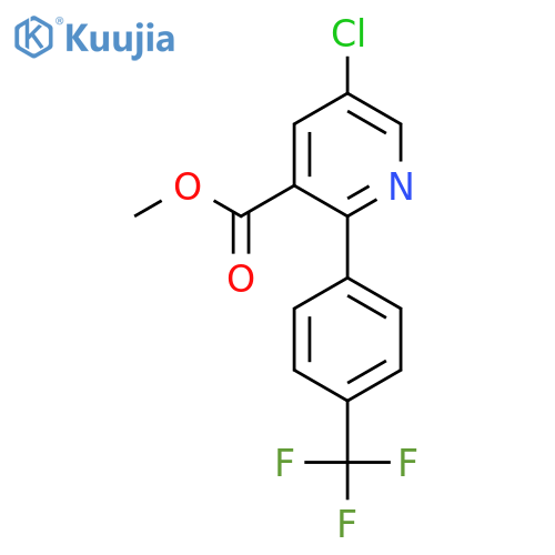 Methyl 5-chloro-2-(4-(trifluoromethyl)phenyl)nicotinate structure