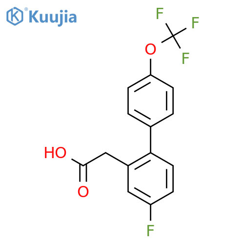 4-Fluoro-4'-(trifluoromethoxy)biphenyl-2-acetic acid structure