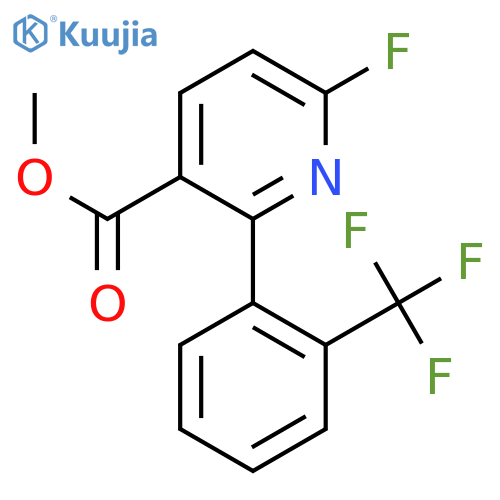 Methyl 6-fluoro-2-(2-(trifluoromethyl)phenyl)nicotinate structure