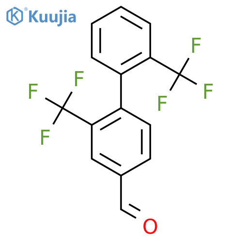 2,2'-Bis(trifluoromethyl)biphenyl-4-carbaldehyde structure