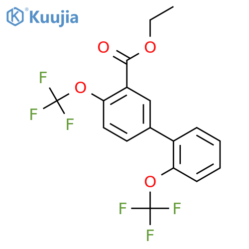 Ethyl 4,2'-bis(trifluoromethoxy)biphenyl-3-carboxylate structure