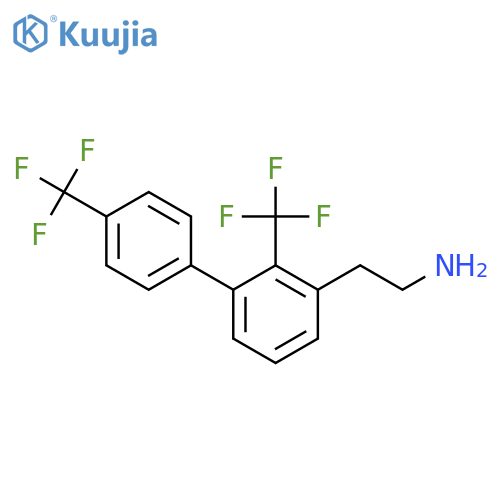 2-(2,4'-Bis(trifluoromethyl)biphenyl-3-yl)-ethylamine structure