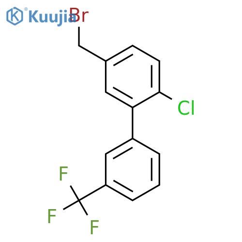 5-Bromomethyl-2-chloro-3'-(trifluoromethyl)biphenyl structure