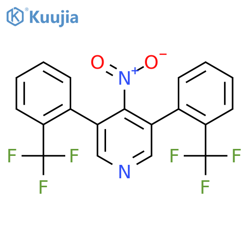 3,5-Bis(2-(trifluoromethyl)phenyl)-4-nitropyridine structure
