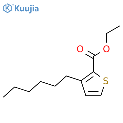 3-Hexylthiophene-2-carboxylic acid ethyl ester structure