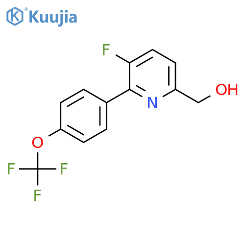 3-Fluoro-2-(4-(trifluoromethoxy)phenyl)pyridine-6-methanol structure