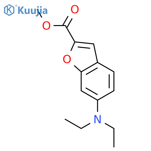 2-Benzofurancarboxylic acid, 6-(diethylamino)-, methyl ester structure