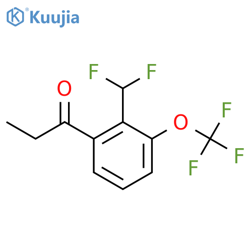 2'-(Difluoromethyl)-3'-(trifluoromethoxy)propiophenone structure