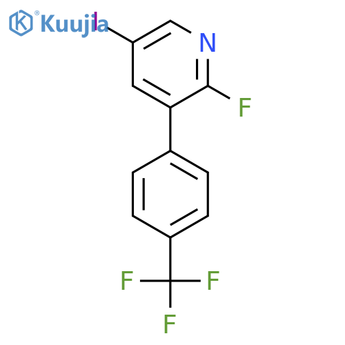 2-Fluoro-5-iodo-3-(4-(trifluoromethyl)phenyl)pyridine structure