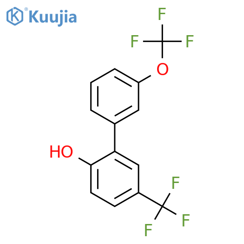 2-Hydroxy-3'-(trifluoromethoxy)-5-(trifluoromethyl)biphenyl structure