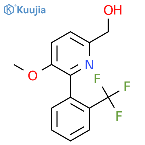 3-Methoxy-2-(2-(trifluoromethyl)phenyl)pyridine-6-methanol structure