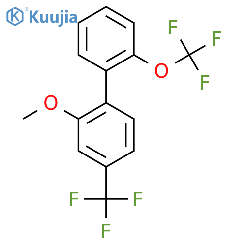 2-Methoxy-2'-(trifluoromethoxy)-4-(trifluoromethyl)biphenyl structure