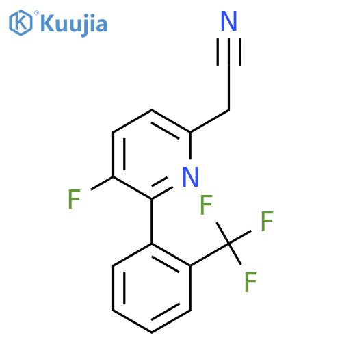 3-Fluoro-2-(2-(trifluoromethyl)phenyl)pyridine-6-acetonitrile structure