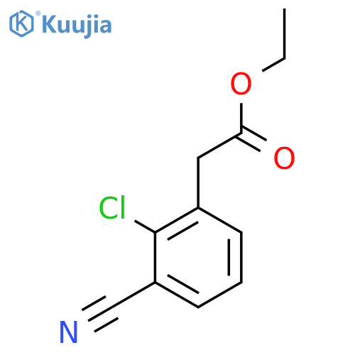 Ethyl 2-chloro-3-cyanophenylacetate structure