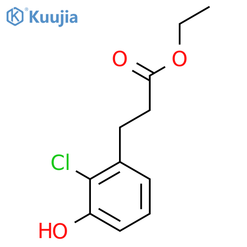 Ethyl 3-(2'-chloro-3'-hydroxyphenyl)propionate structure