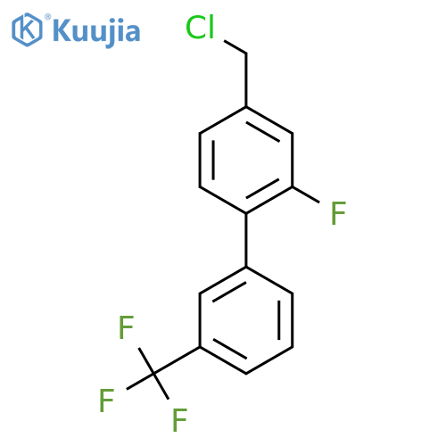 4-Chloromethyl-2-fluoro-3'-(trifluoromethyl)biphenyl structure